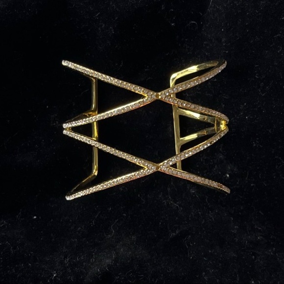 Baublebar Gold Boho Cuff with Cubic Zirconia Diamonds - Picture 4 of 5